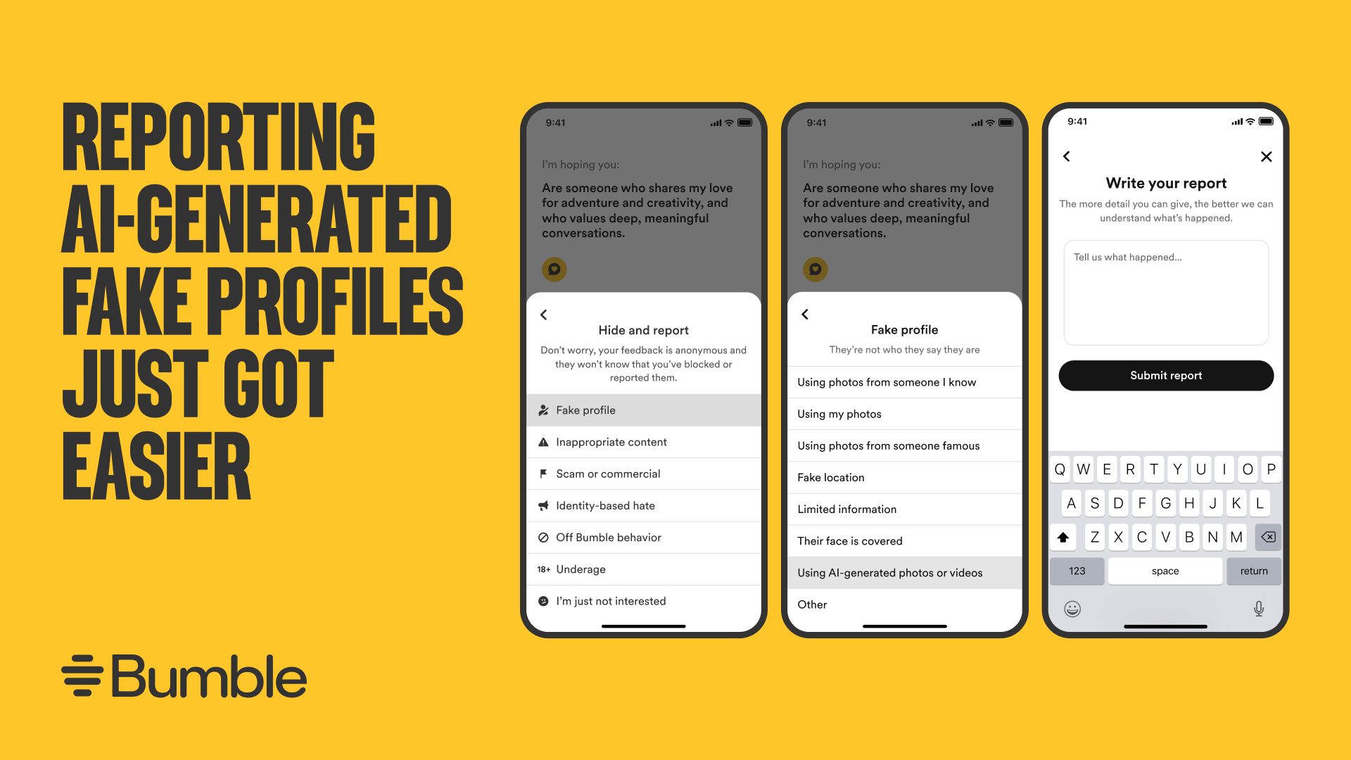 Bumble introduces feature to flag AI-generated profile photos